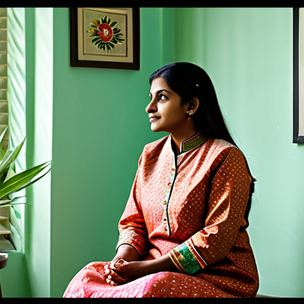 심리학 상담 관련 직업 - A compassionate psychologist in a modest, professional salwar kameez, listening attentively to a cli...