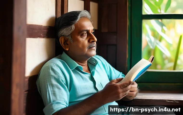 심리학 심리적 분석 - A thoughtful Bengali man sitting quietly in a traditional home setting, wearing modest casual clothi...