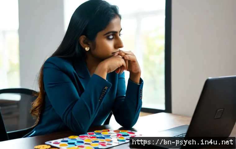 심리학적 분석방법 - Photorealistic psychology research scene, thoughtful Bengali female psychologist in modest professio...